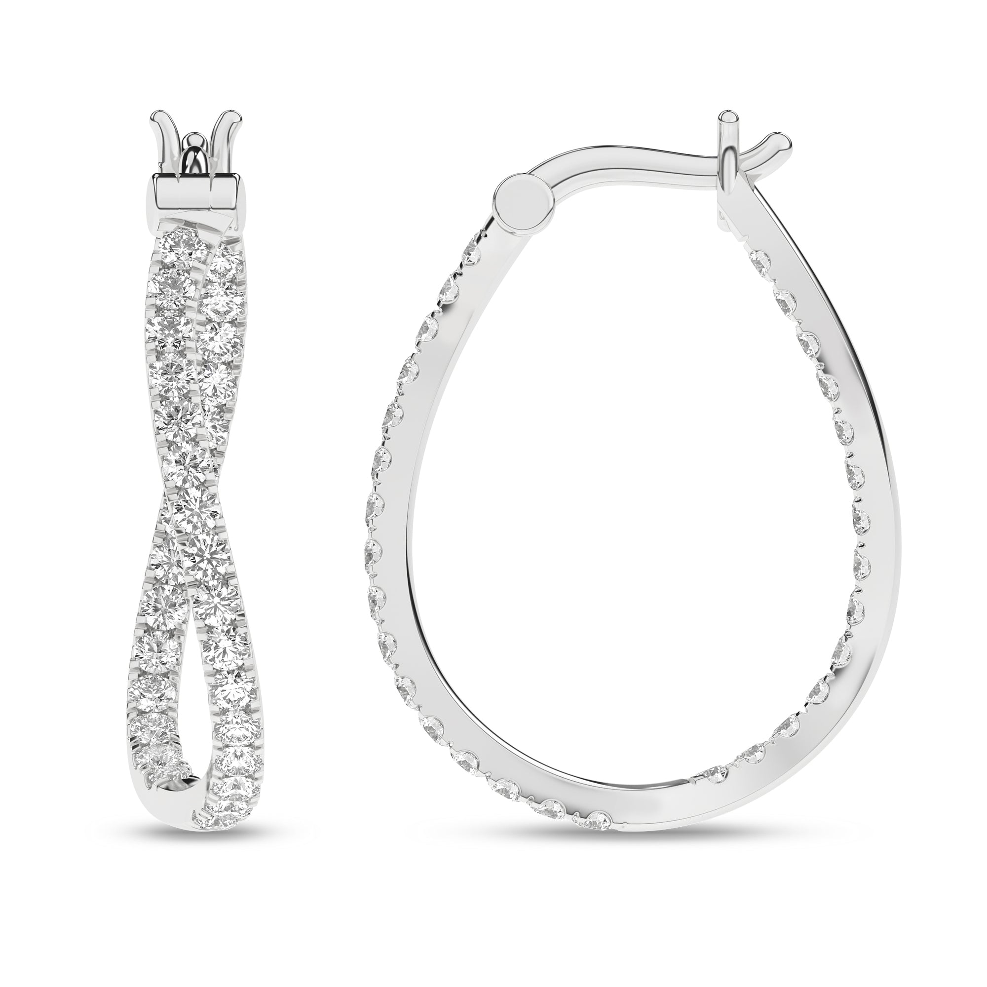 Curved Hoop Earrings (Round)