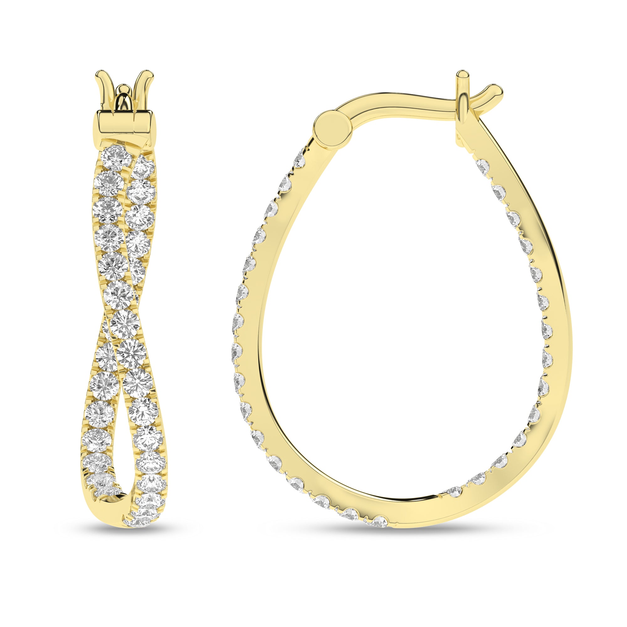 Curved Hoop Earrings (Round)