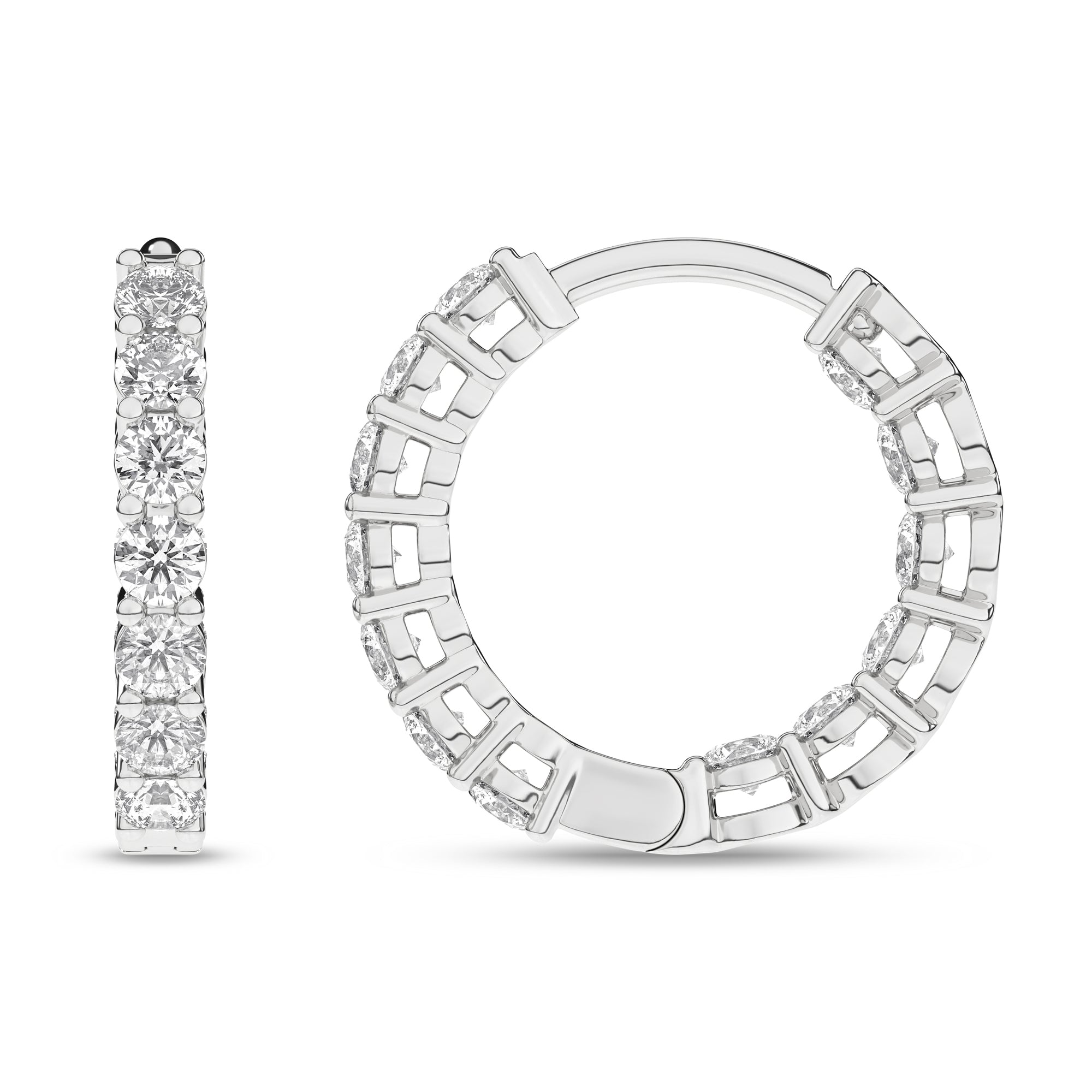 Inside-Out Huggies Hoop Earrings (Round)