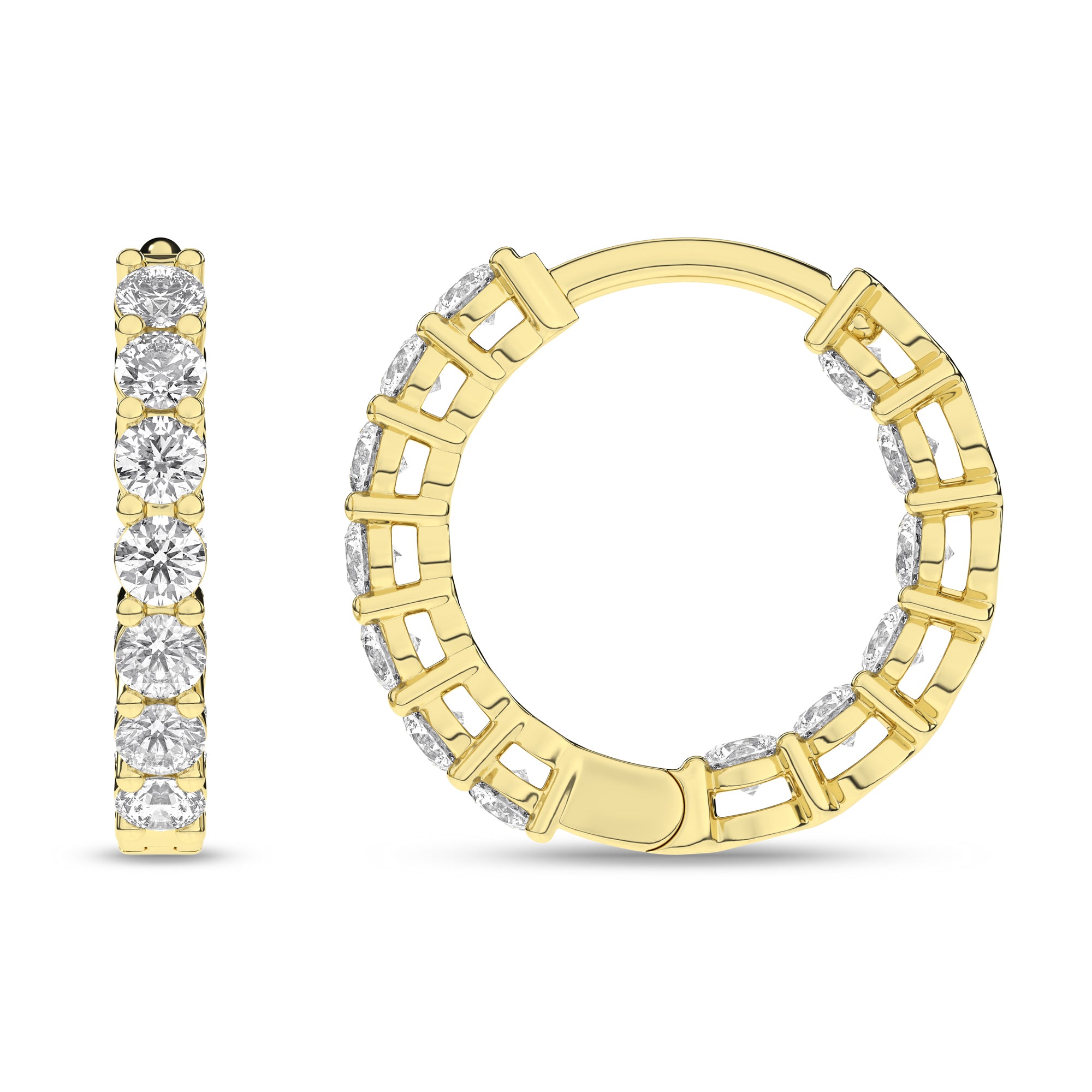 Inside-Out Huggies Hoop Earrings (Round)