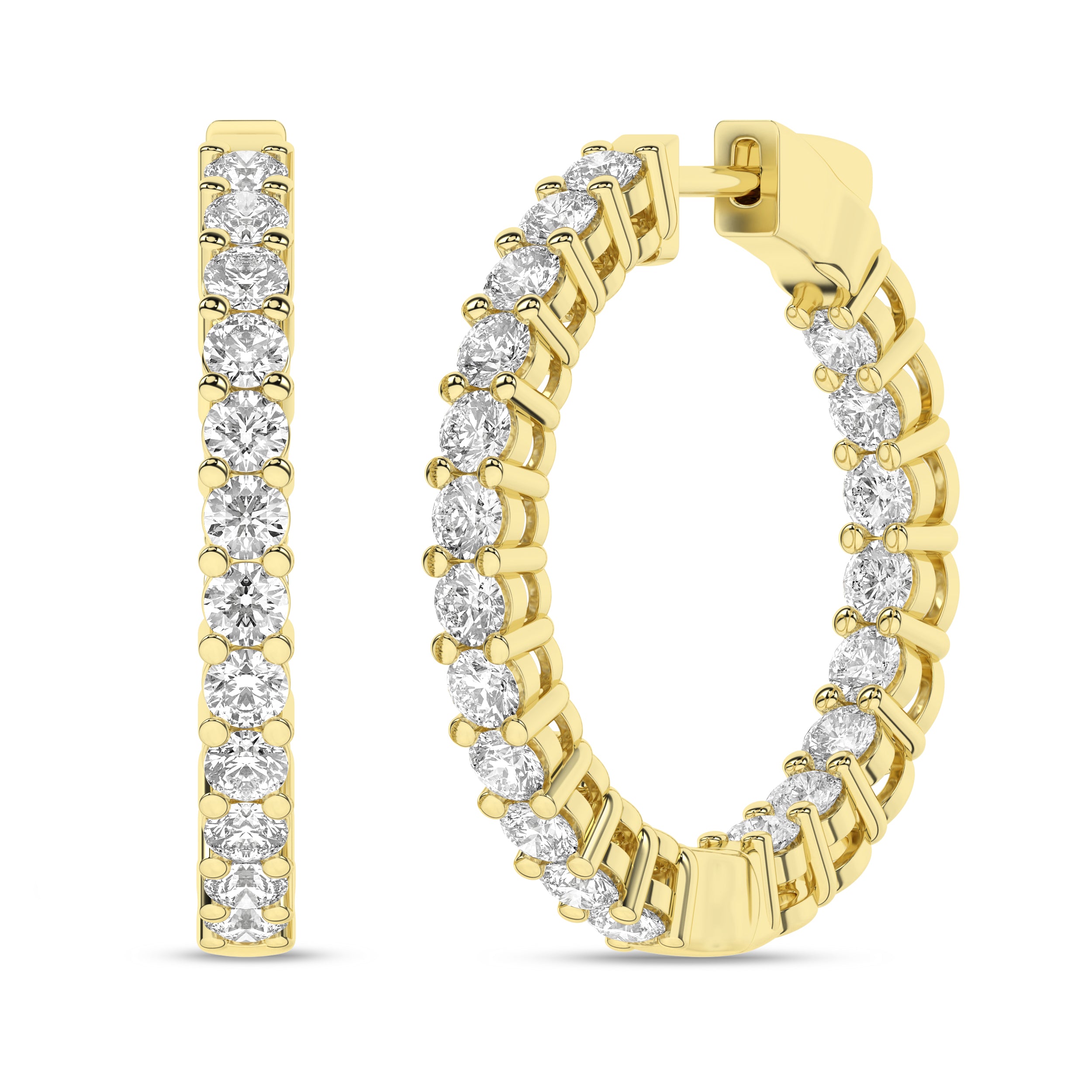 Inside-Out Hoop Earrings (Round)