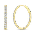 Inside-Out Oval Hoop Earrings (Round)