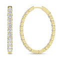 Inside-Out Oval Hoop Earrings (Round)