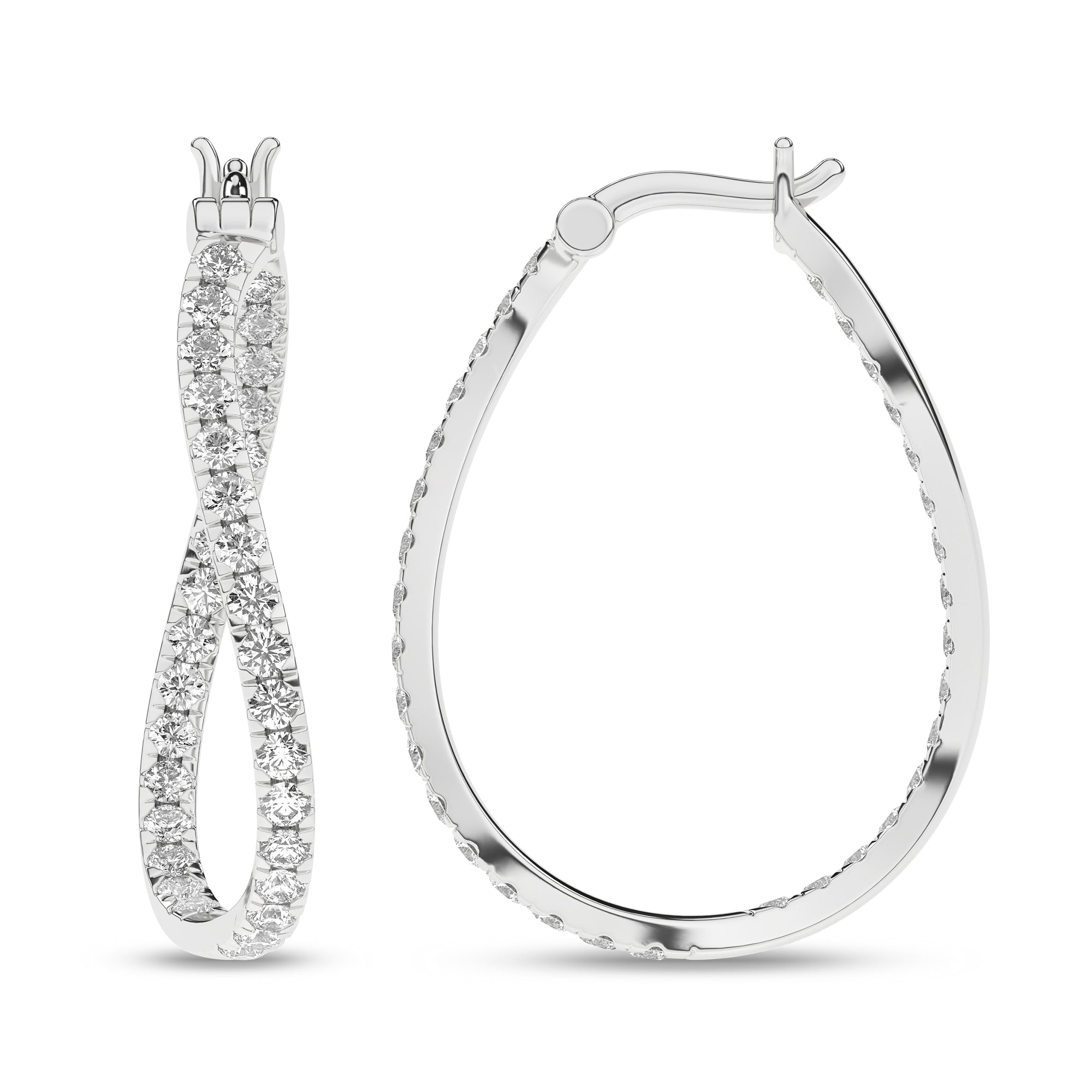 Curved Hoop Earrings (Round)