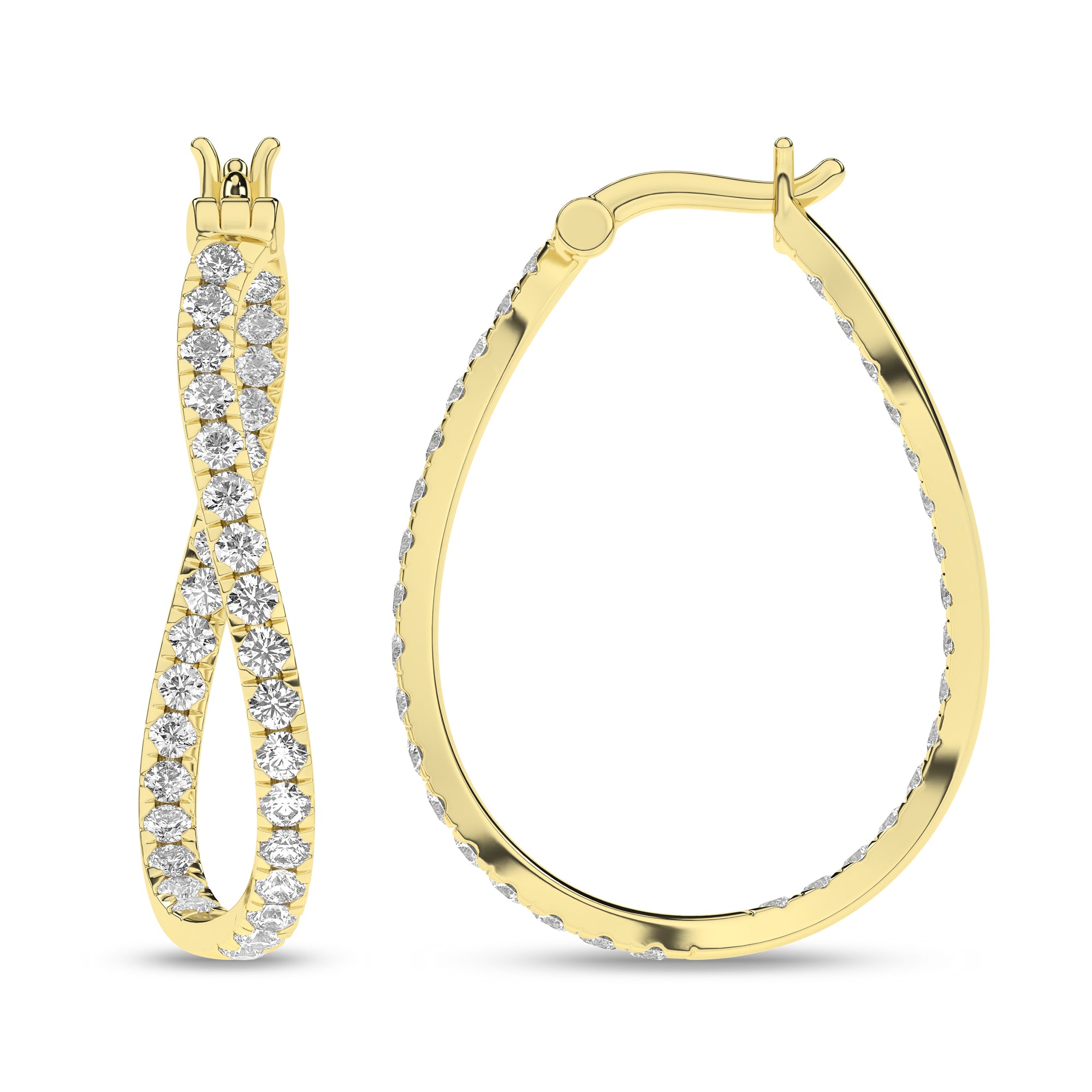 Curved Hoop Earrings (Round)