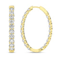 Inside-Out Oval Hoop Earrings (Round)