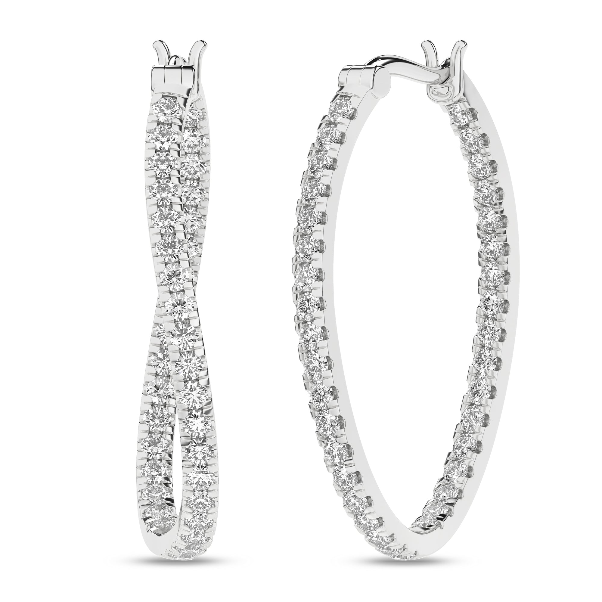 Curved Hoop Earrings (Round)