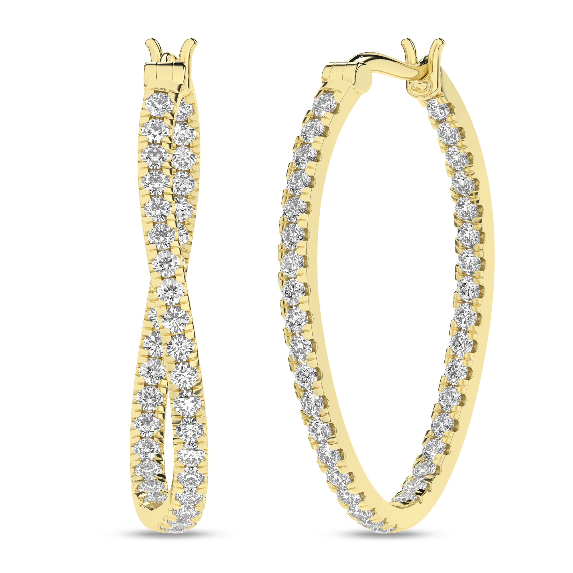 Curved Hoop Earrings (Round)