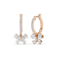 Butterfly Drop Hoop Earrings(Pear)