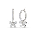 Butterfly Drop Hoop Earrings(Pear)
