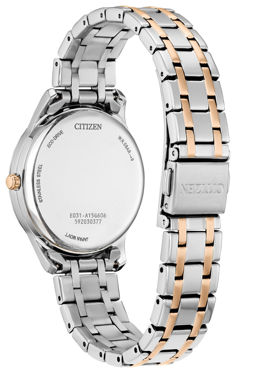Citizen Ladies Eco Watch 36mm with Pink Marbled Dial - EM1216-55X