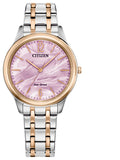 Citizen Ladies Eco Watch 36mm with Pink Marbled Dial - EM1216-55X
