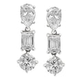 Harmony Lab Grown 2 ctw Diamond Drop Earrings in White Gold