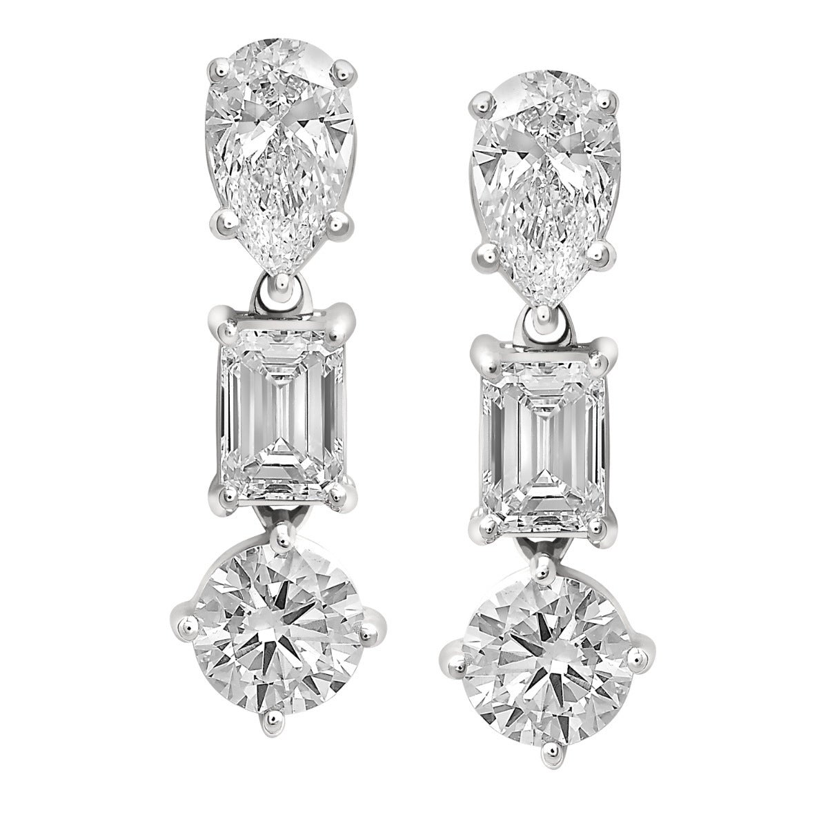 Harmony Lab Grown 2 ctw Diamond Drop Earrings in White Gold *IGI Certified*