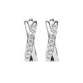 10K White Gold Huggie Hoops