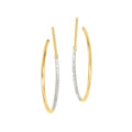 14kt Yellow Gold Diamond Dainty Fashion Earring 1/10 Ct