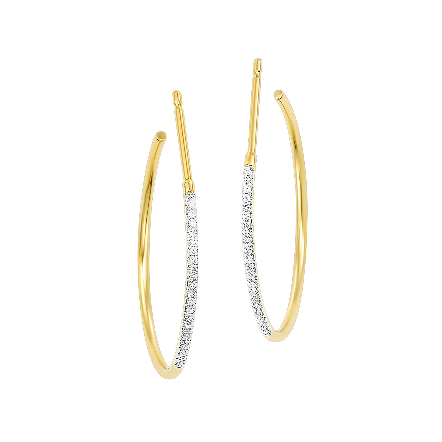 Diamond Ultra-Slim Hoop Earrings