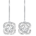 14KT White Gold & Diamond Love Crossing Fashion Earrings  - 1/2 ctw