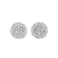 CZ Cluster Stud Earrings