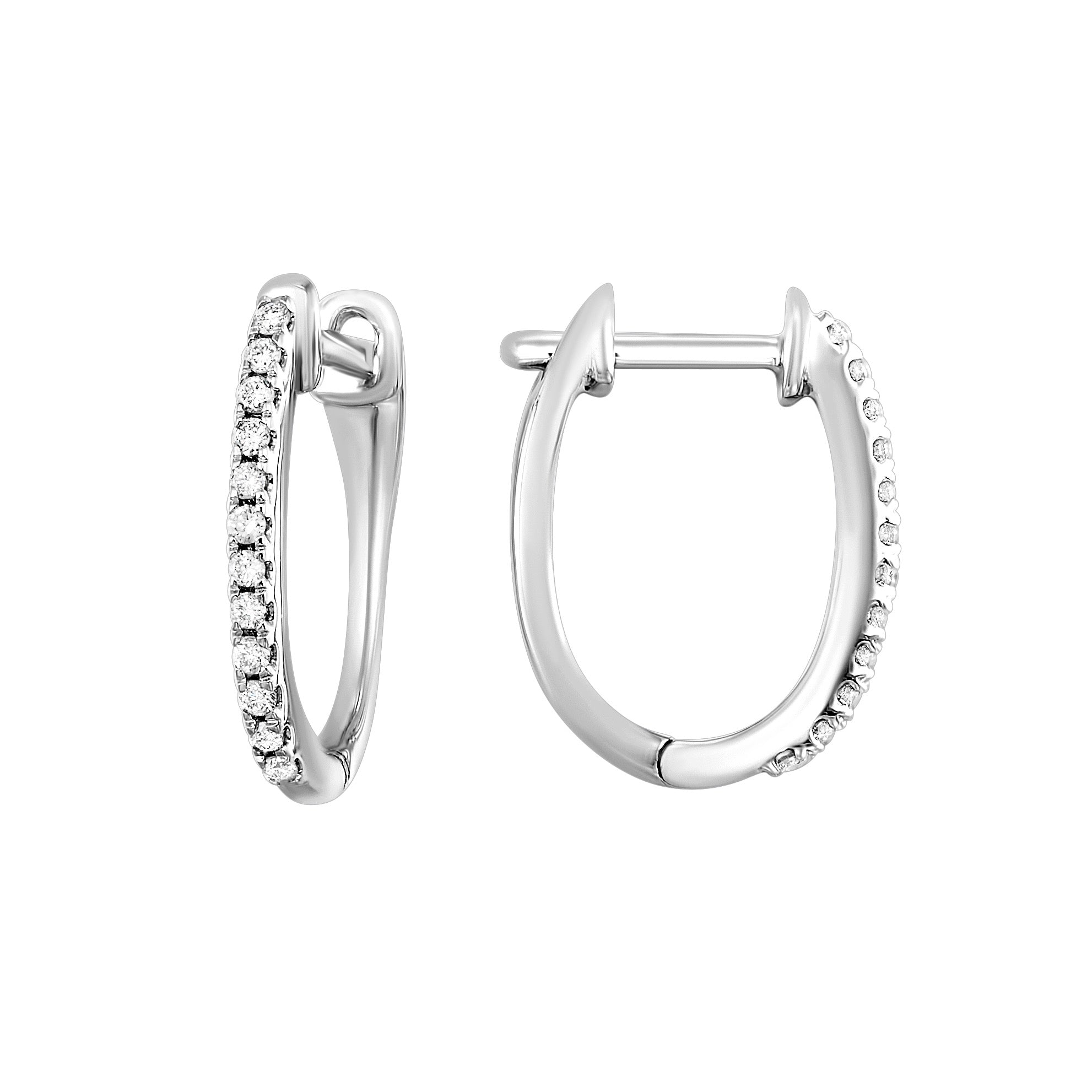 10kt White Gold Round Diamond Earring 1/10ctw