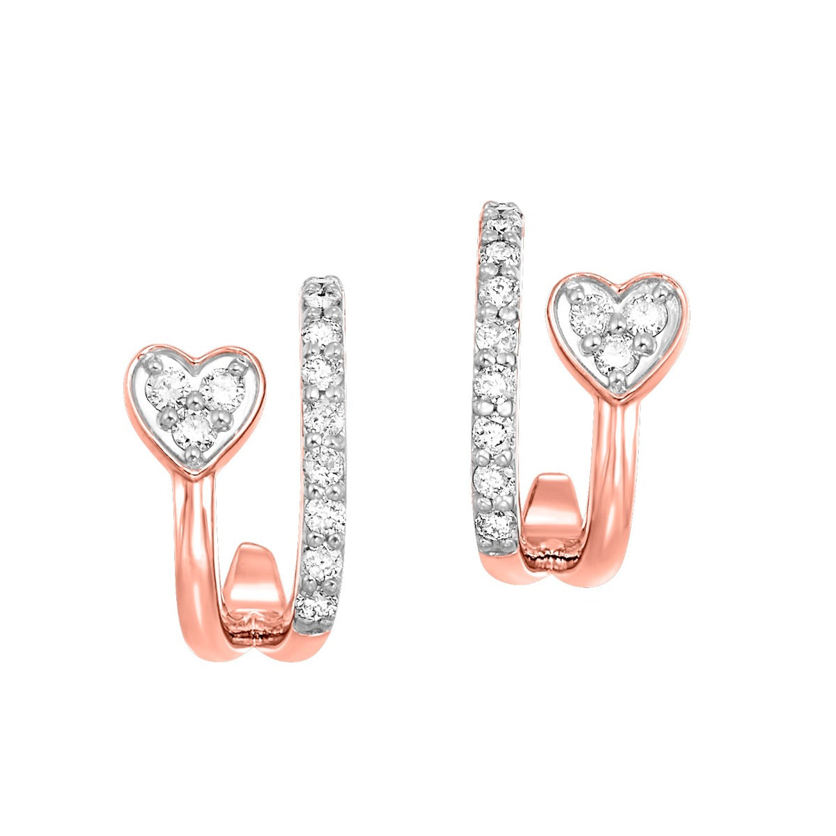 Rose Gold Heart Earring