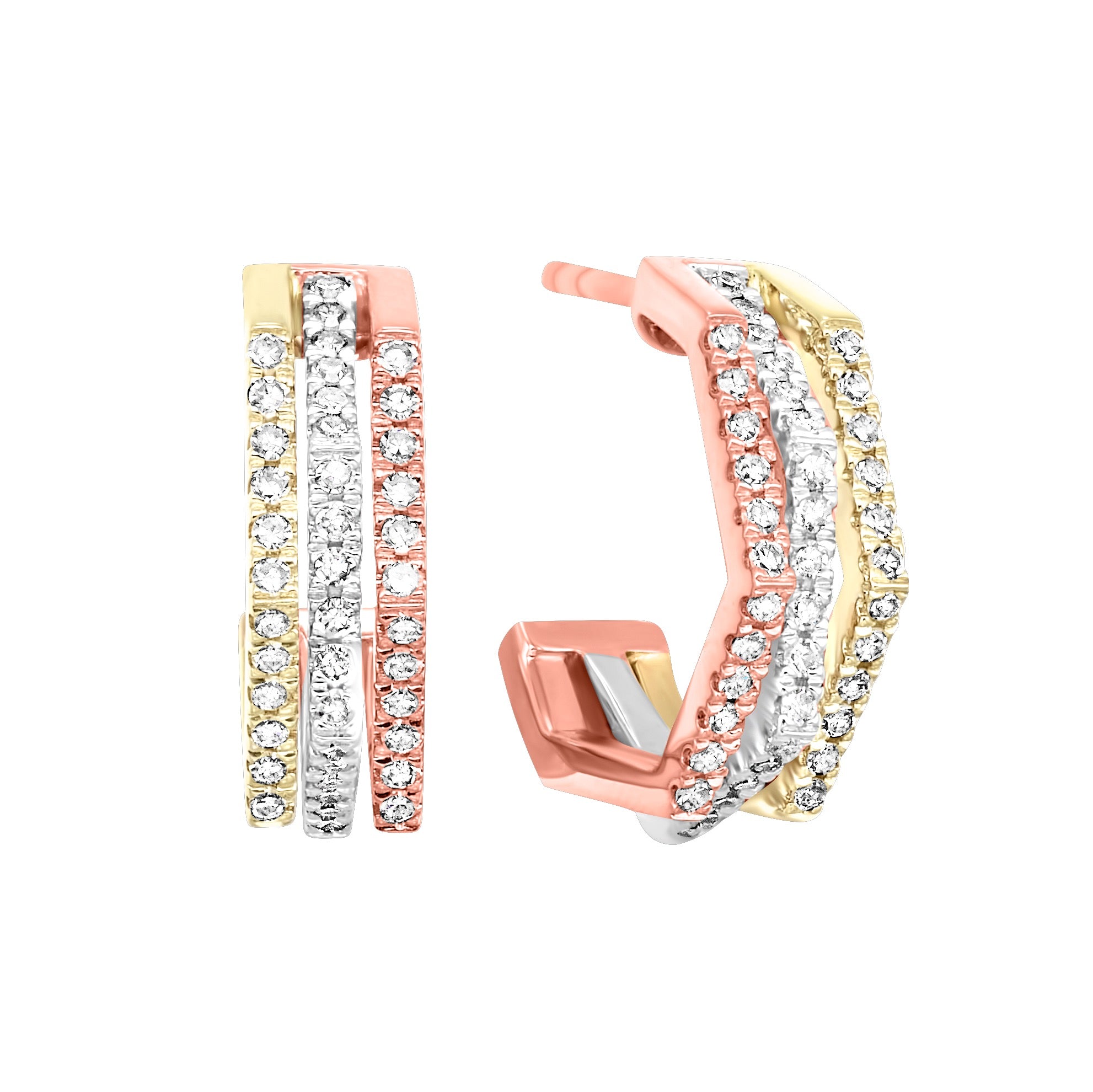 14k Diamond Earrings 1/2ctw