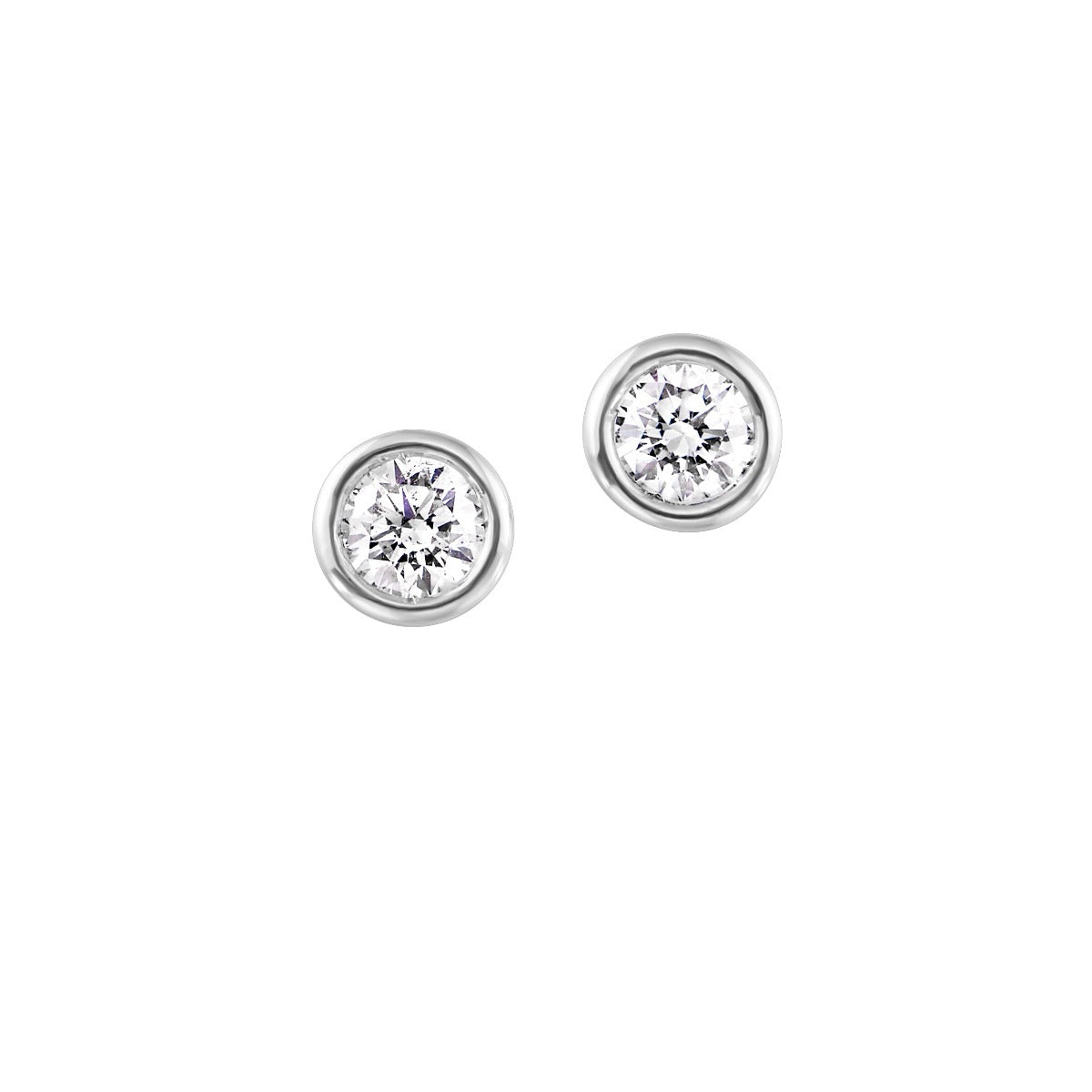 14k White Gold .5 CTW Diamond Earrings