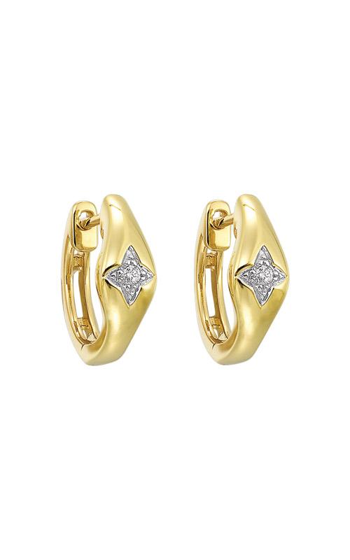 14k Yellow Gold .05ctw Diamond Hoop Earrings