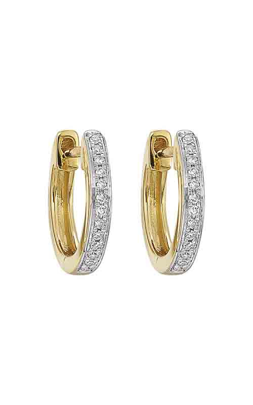 Yellow Gold .05ctw Diamond Hoop Earrings