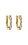 Yellow Gold .05ctw Diamond Hoop Earrings