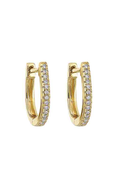Yellow Gold .05ctw Diamond Hoop Earrings