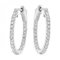Eternal Radiance 3ctw Diamond Oval Hoops