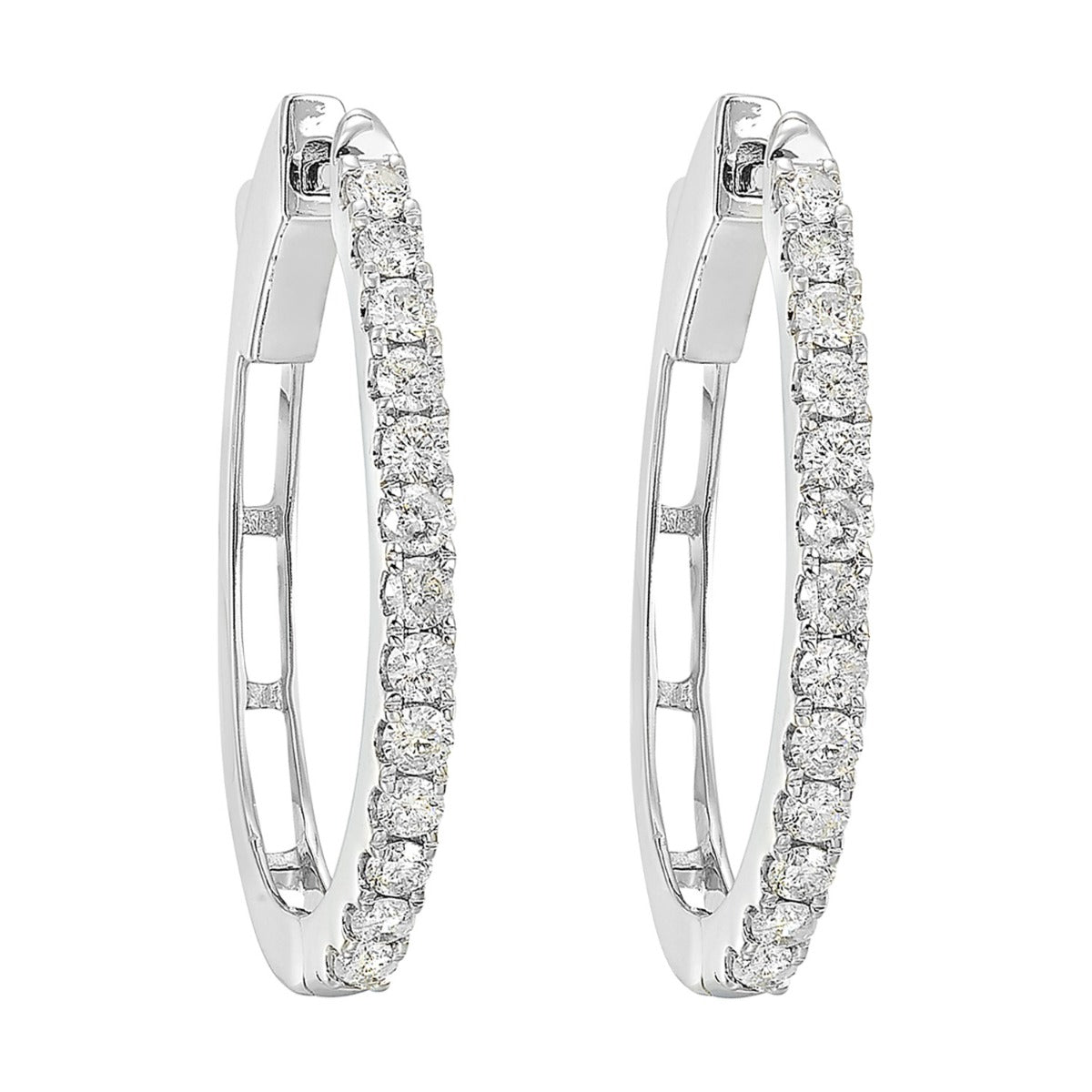 Luminous Grace .50ctw Diamond Oval Hoops