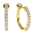 Calista 14K Yellow Gold Classic 1/5CTW Diamond Hoop Earrings