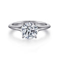 Ellis - 14K White Gold Round Semi-Mount Ring