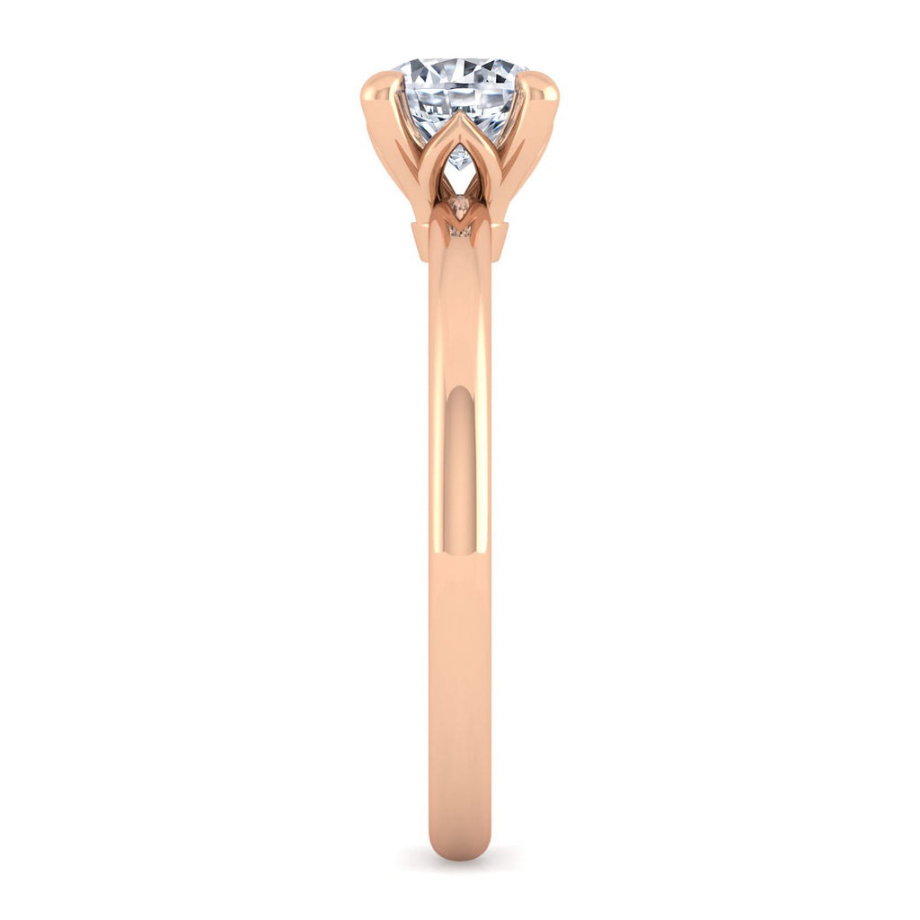 Ali - 14K Rose Gold Round Semi-Mount Ring