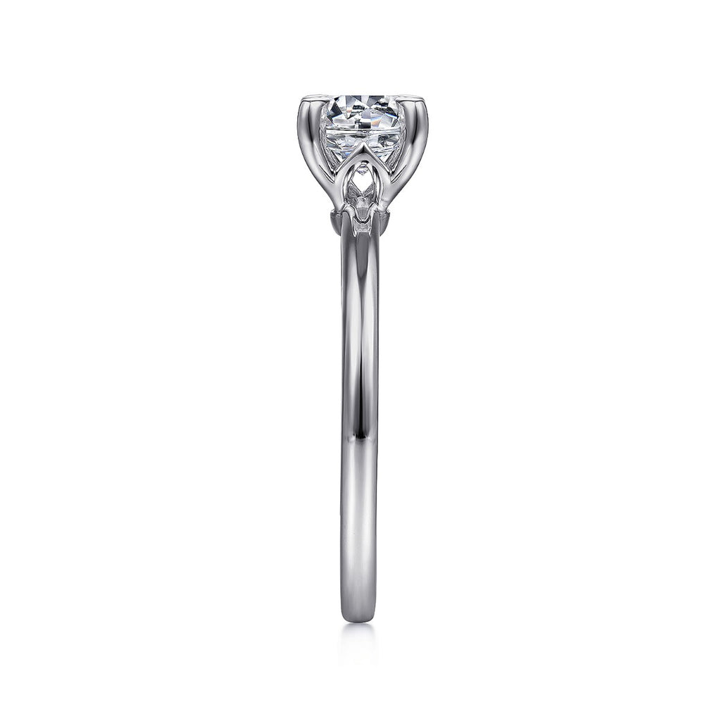 Ali - 14K White Gold Round Diamond Engagement Ring