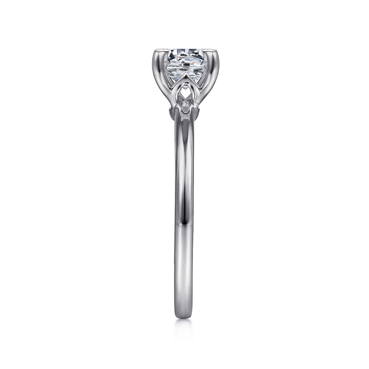 Ali - 14K White Gold Round Diamond Engagement Ring