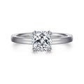Paula - 14K White Gold Cushion Cut Diamond Engagement Ring