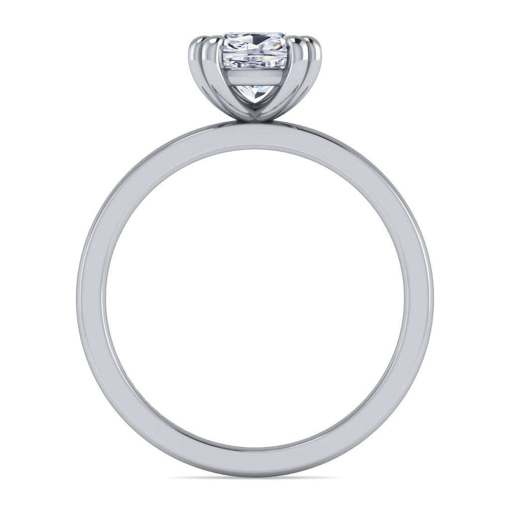 Paula - 14K White Gold Cushion Cut Diamond Engagement Ring