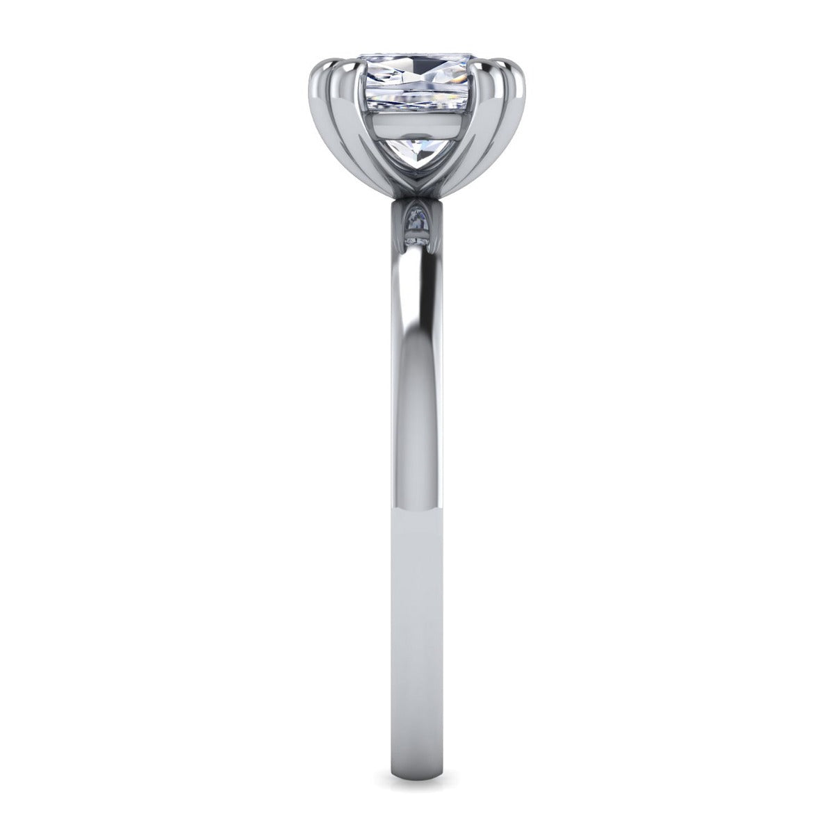 Paula - 14K White Gold Cushion Cut Diamond Engagement Ring