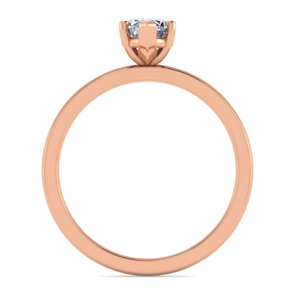 Paula - 14K Rose Gold Marquise Semi-Mount Ring