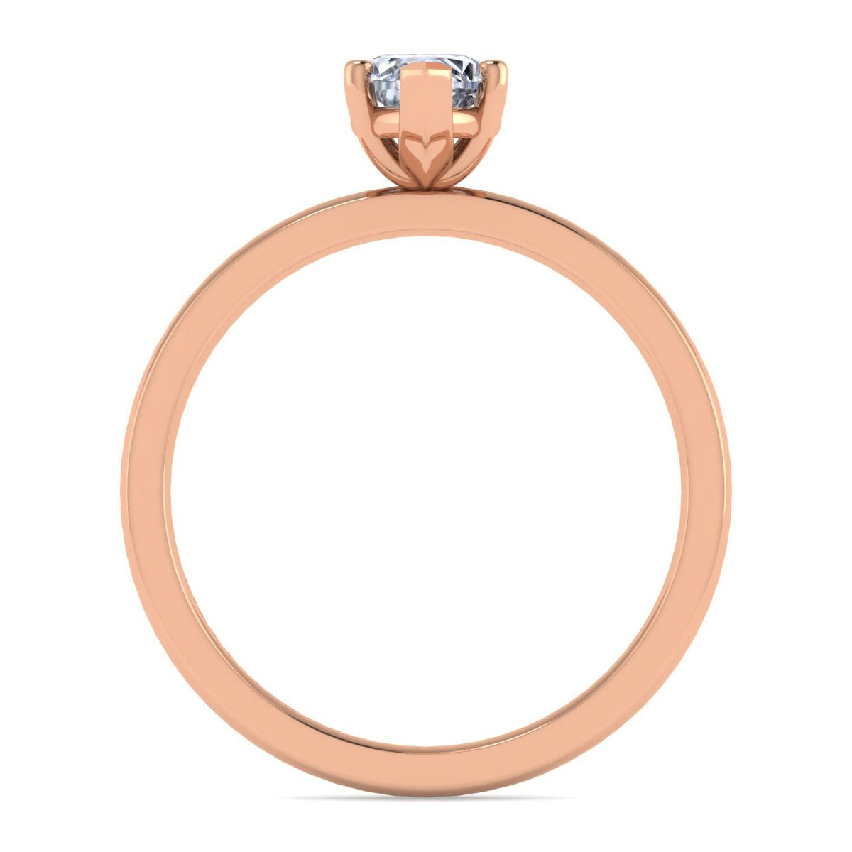 Paula - 14K Rose Gold Marquise Semi-Mount Ring