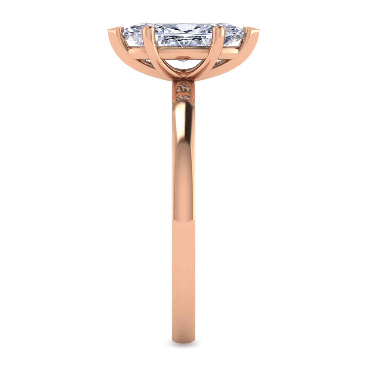 Paula - 14K Rose Gold Marquise Semi-Mount Ring