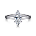Paula - 14K White Gold Marquise Semi-Mount Ring