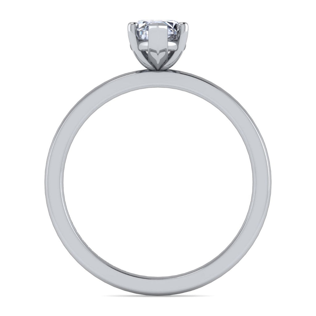 Paula - 14K White Gold Marquise Semi-Mount Ring