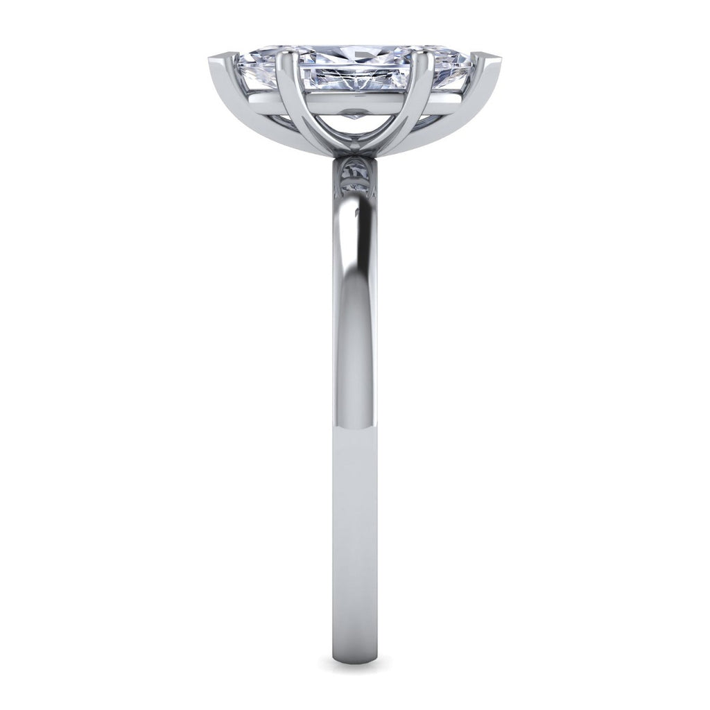 Paula - 14K White Gold Marquise Semi-Mount Ring