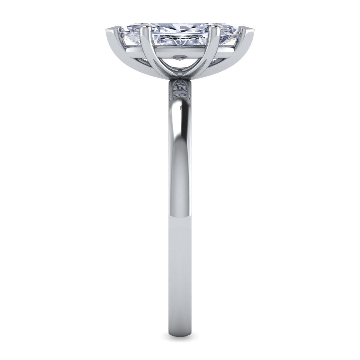 Paula - 14K White Gold Marquise Semi-Mount Ring