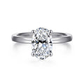 Paula - 14K White Gold Oval Diamond Engagement Ring
