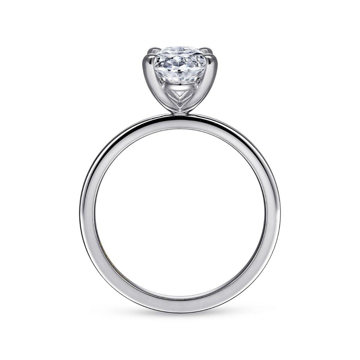 Paula - 14K White Gold Oval Diamond Engagement Ring